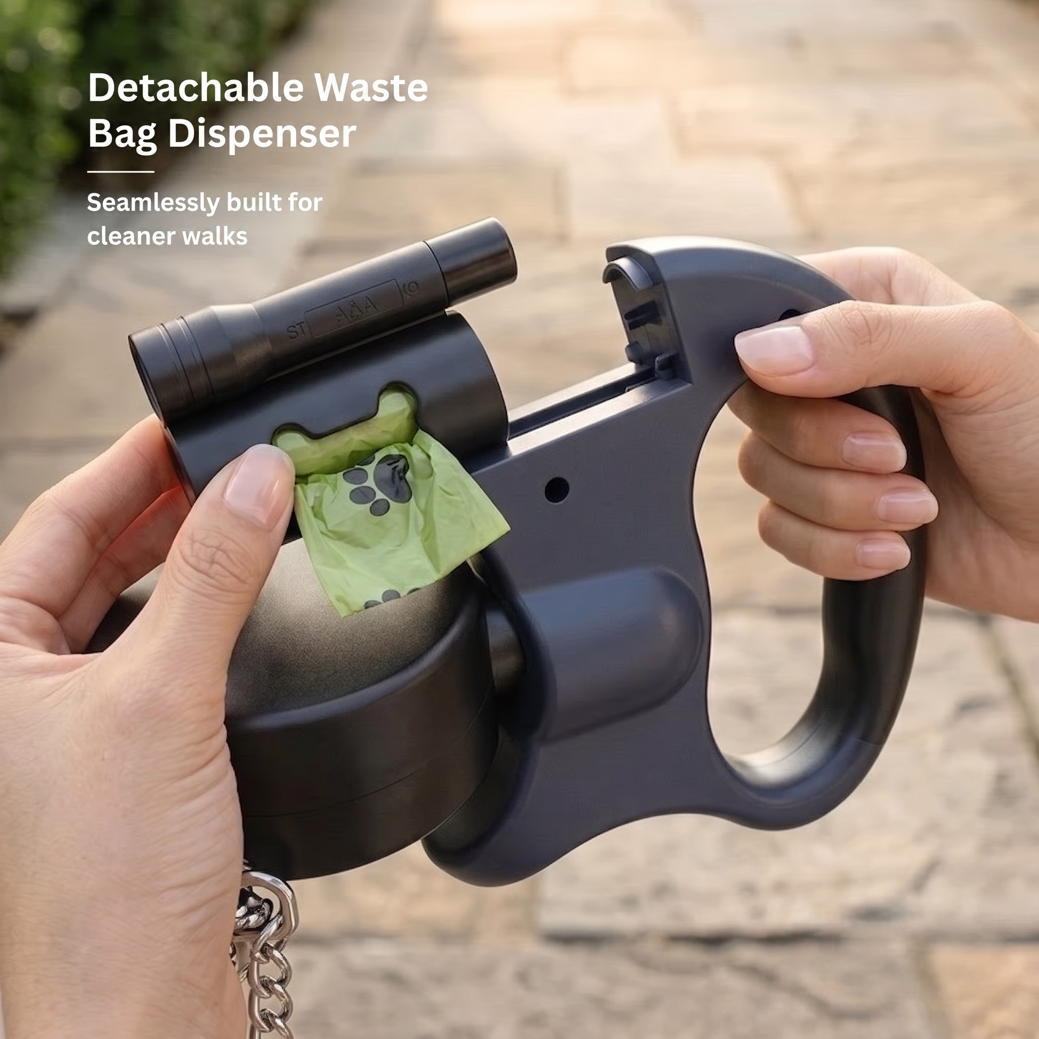 CalmWalk Retractable Dual Pet Leash