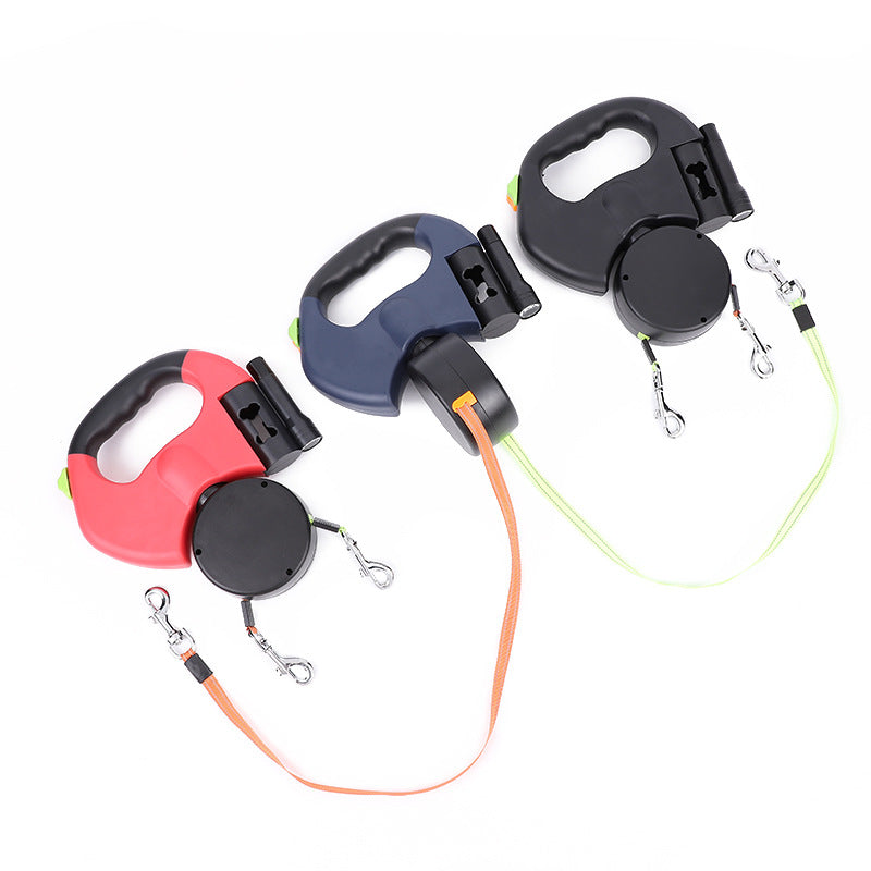 CalmWalk Retractable Dual Pet Leash